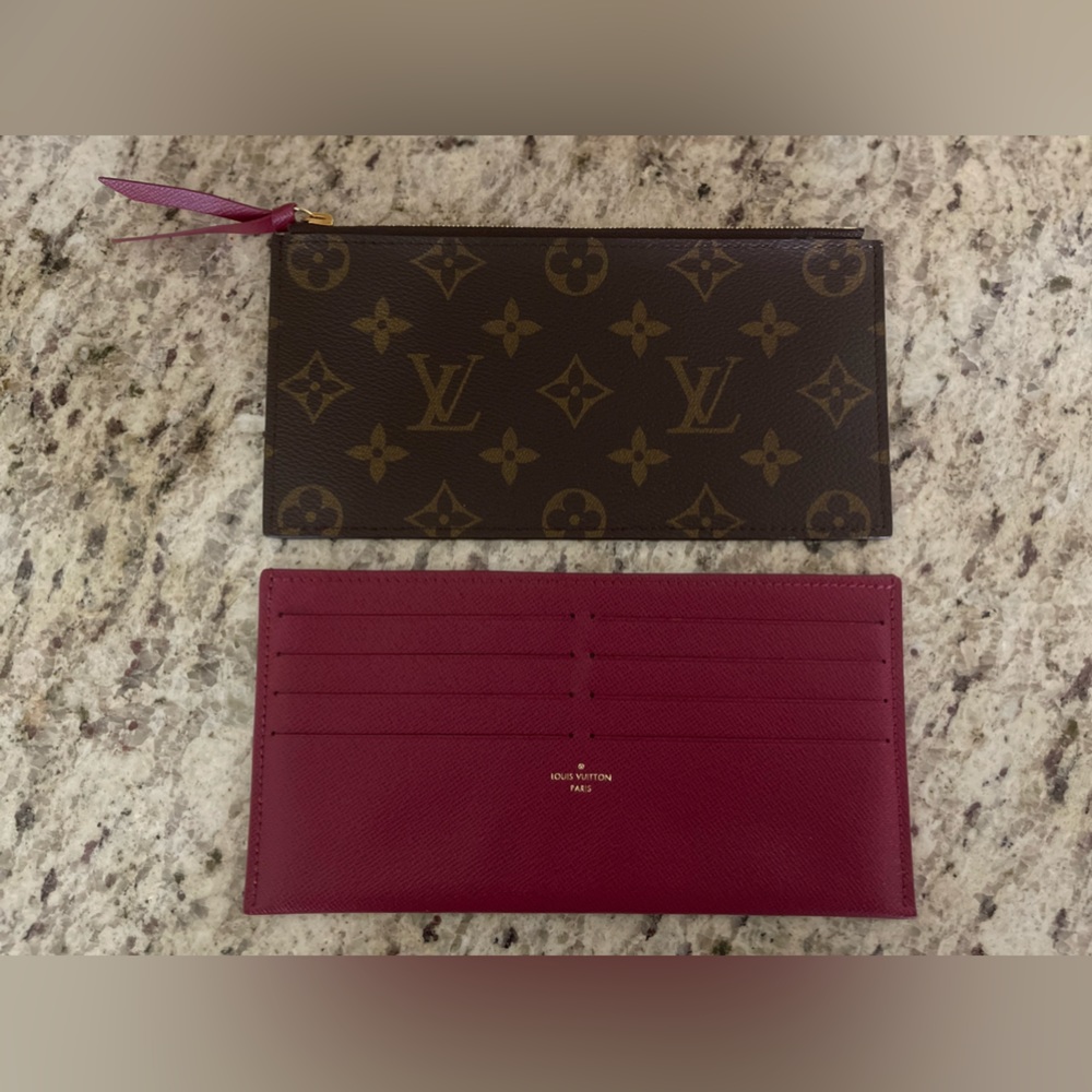 Authentic Louis Vuitton Felicie Pochette Inserts - Monogram and Fuschia